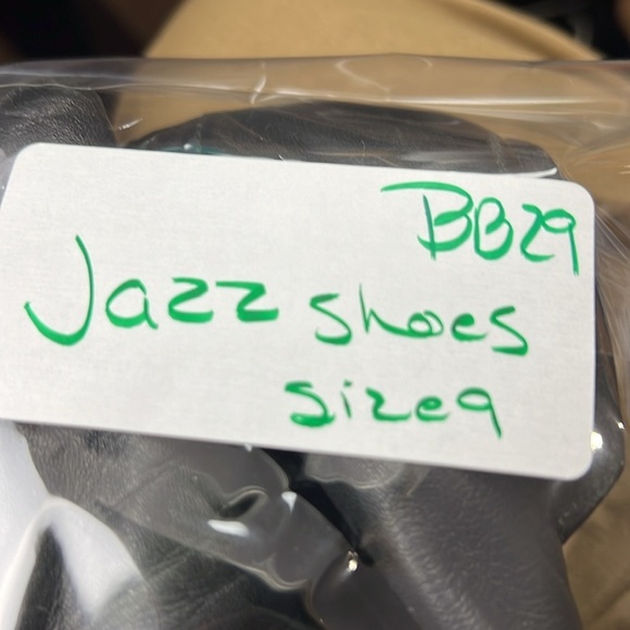Black Leather Jazz  Dance Shoes size 9 - Picture 7 of 7